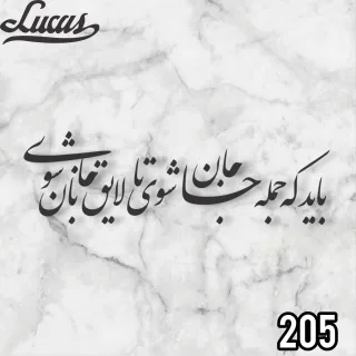 ویلسون حروف کالی گرافی کد 205