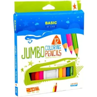 بیسیک مداد رنگی 12 رنگ جامبو