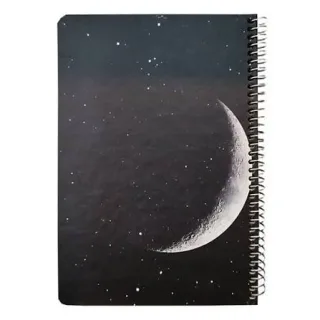 سویل دفتر کاغذ مشکی جلد سخت طرح ماه 501